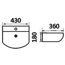 Wall Mount Basin 430mm WB3062W